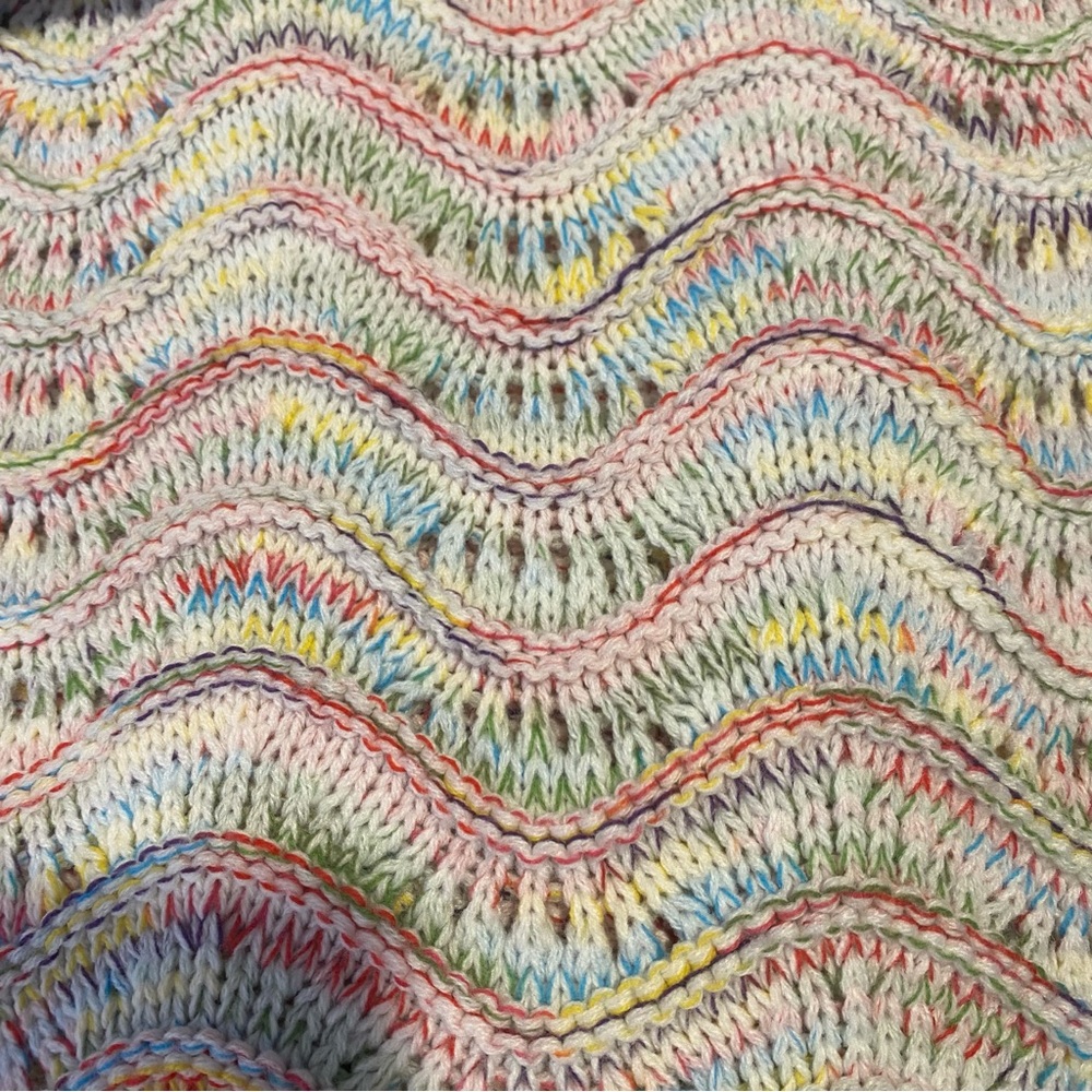 PAPILLON Multicolour Rainbow Knit Mermaid Tail Blanket FishTail Crochet - Picture 9 of 16